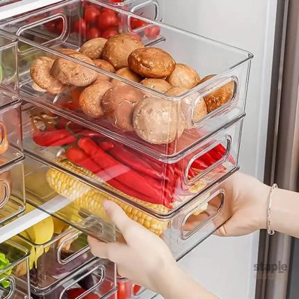 6pcs Transparent Fridge Organizer Storage Box for Kitchen and Food Organization - Commercial > Packaging > Postage
