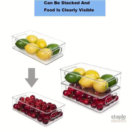 6pcs Transparent Fridge Organizer Storage Box for Kitchen and Food Organization - Commercial > Packaging > Postage