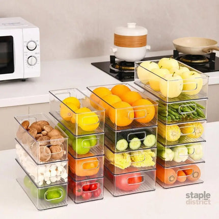 6pcs Transparent Fridge Organizer Storage Box for Kitchen and Food Organization - Commercial > Packaging > Postage