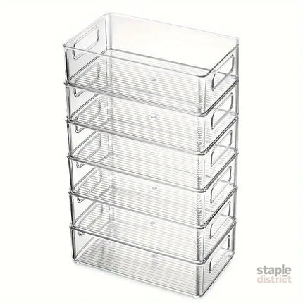6pcs Transparent Fridge Organizer Storage Box for Kitchen and Food Organization - Commercial > Packaging > Postage
