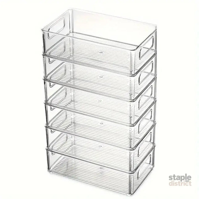 6pcs Transparent Fridge Organizer Storage Box for Kitchen and Food Organization - Commercial > Packaging > Postage