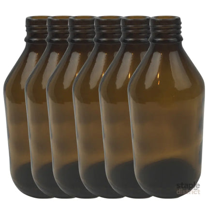 6x 600ml Amber Glass Bottle Cosmetic Essential Oil General Purpose Storage - Appliances > Aroma Diffusers & Humidifiers