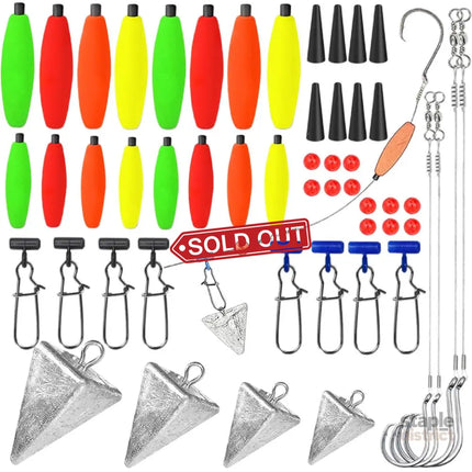 78pcs Fishing Gear Set Hooks Lures Baits Tackle Kit for Freshwater Saltwater - Outdoor Recreation > Fishing > Fishing