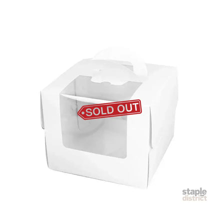 8 Inch Cake Box with Window Paper Packaging Box Handle for Party Wedding Bakery - 10PCS - Commercial > Packaging >