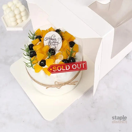 8 Inch Cake Box with Window Paper Packaging Box Handle for Party Wedding Bakery - 10PCS - Commercial > Packaging >