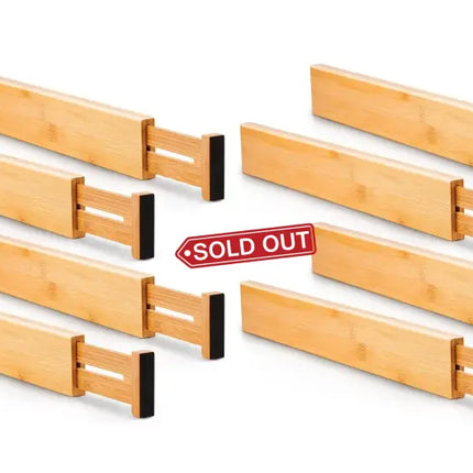 8 Pack Bamboo Adjustable Kitchen Drawer Dividers (Large, 44-55 cm)-2042061540932325376