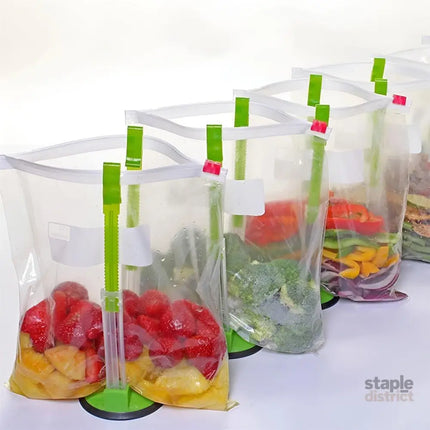 8PCS Kitchen Bag Holder Stand Plastic Storage Rack Food Storage Bag Organizer - Home & Garden > Kitchenware > Food
