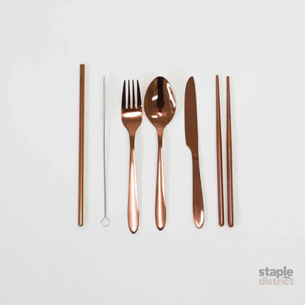 9 Pce S/S Traveller'S Cutlery Set -Rose Gold-2006733373560721408