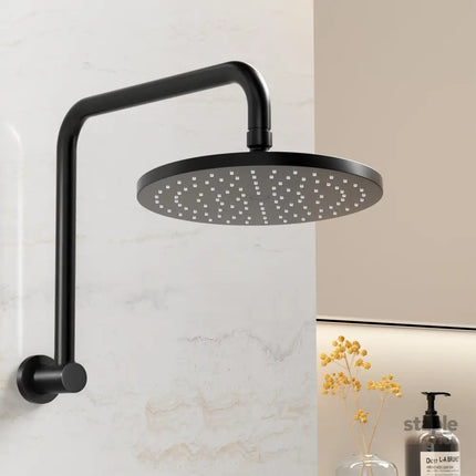 9’’ Rain Shower Head Overhead High-pressure Swivel Black - Furniture > Bathroom > Shower Heads & Screens