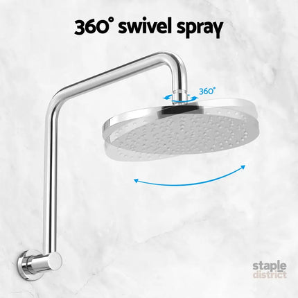 9’’ Rain Shower Head Overhead High-pressure Swivel Chrome - Furniture > Bathroom > Shower Heads & Screens