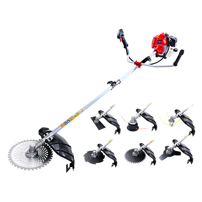 Giantz 2 Stroke Pole Chainsaw Petrol Hedge Trimmer Tree Pruner 7 In 1
