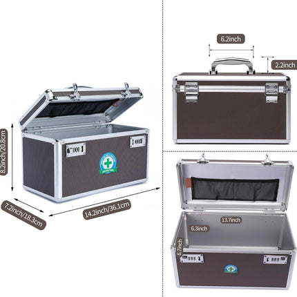 Portable Combination Medicine Box (Coffee/Large)