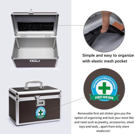 Portable Combination Medicine Box (Coffee/Small)