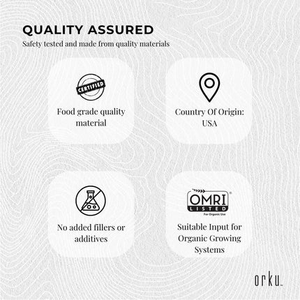 Orku 1Kg Fine Diatomaceous Earth - Food Grade FCC Fossil Shell Flour Powder