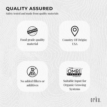 Orku 5Kg Fine Diatomaceous Earth - Food Grade FCC Fossil Shell Flour Powder