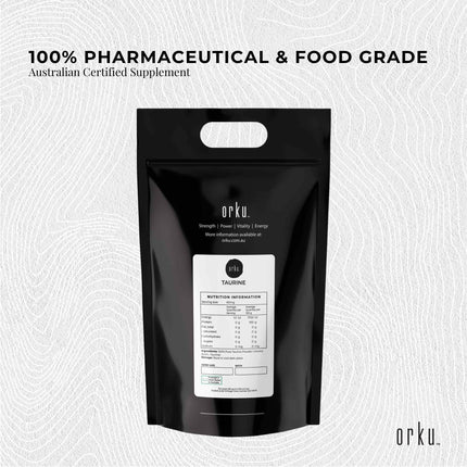 Orku 5Kg Taurine Powder - High Purity L-Taurine Amino Acid Ingredient