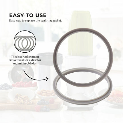 For Nutribullet Short Cup + Fliptop Lid + Grey Seal - For 900 and 600 Models