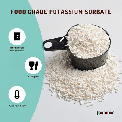 Kemmie 2Kg Potassium Sorbate Food Grade Granules Preservative E202 Cosmetic