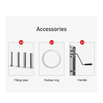 Kitchee 5L Manual Vertical Sausage Filler - Stainless Stuffer Meat Press Machine