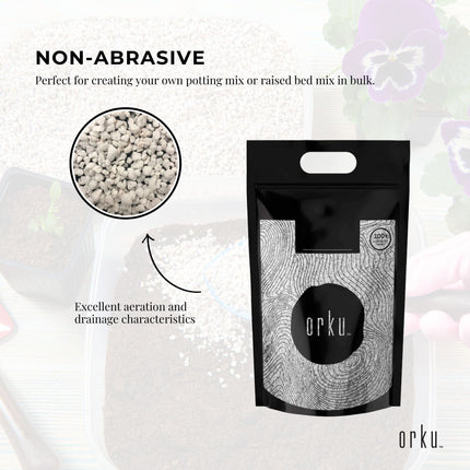 Orku 10L Perlite Coarse Premium Soil Expanded Medium Plants Hydroponics