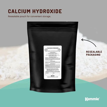 Kemmie 400g Calcium Hydroxide Powder - Food Grade Pickling Lime Slaked Lime FCC