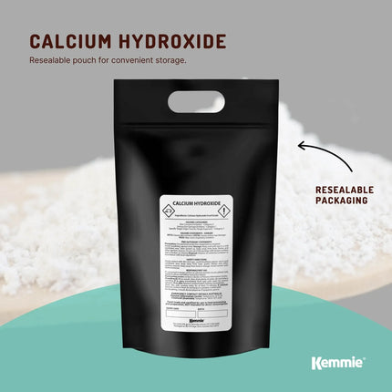 Kemmie 5Kg Calcium Hydroxide Powder - Food Grade Pickling Lime Slaked Lime FCC