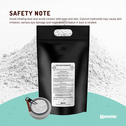 Kemmie Bulk 10Kg Calcium Hydroxide Powder - Food Grade Pickling Lime Slaked FCC