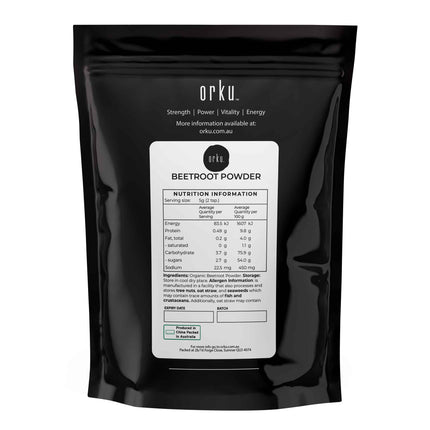 Orku 1Kg Organic Beetroot Powder - 100% Pure Beet Root Powder - Beta vulgaris