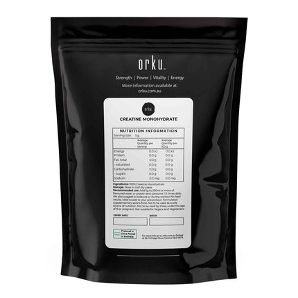 Orku 100g Creatine Monohydrate Powder - 200 Mesh Micronised | 99.9% Purity
