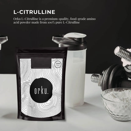 Orku 1Kg L-Citrulline Powder Buckets - 100 % Pure Food Grade Amino Acid