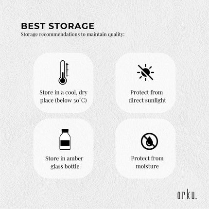 Orku 1.5L Organic Castor Oil - Hexane Free Cold Pressed