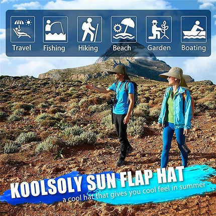 1x Neck Flap Cap Unisex Outdoor Sport Fishing Hat Sun Protection Wide Brim Cover - Purple