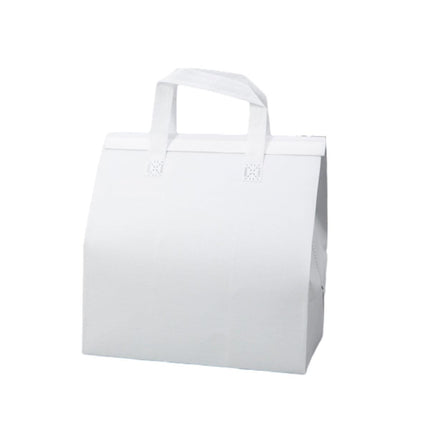 50pcs Thermal Insulation Packing Bag Non Woven Milk Tea Cake Food Storage Bag - White-27x12x10cm