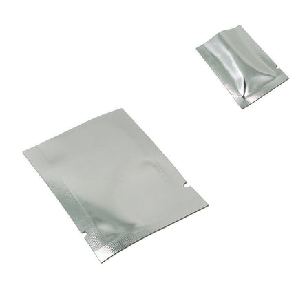 Silver Open Top Aluminum Foil Packaging Bags Heat Seal Vacuum Food Pouches - 22X30CM