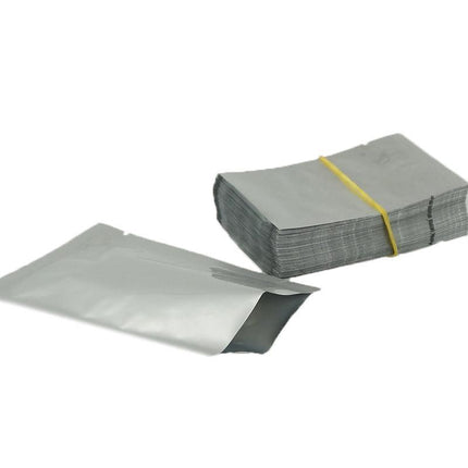Silver Open Top Aluminum Foil Packaging Bags Heat Seal Vacuum Food Pouches - 22X30CM