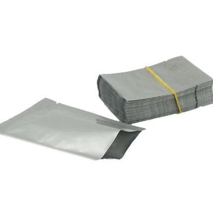 Silver Open Top Aluminum Foil Packaging Bags Heat Seal Vacuum Food Pouches - 22X30CM