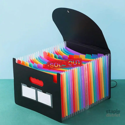 A4 Document Organiser 25 Compartments Multilayer Folder Office File Storage - Commercial > Commercial Others > Office