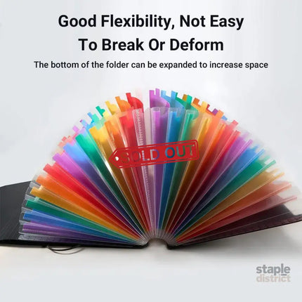 A4 Document Organiser 25 Compartments Multilayer Folder Office File Storage - Commercial > Commercial Others > Office