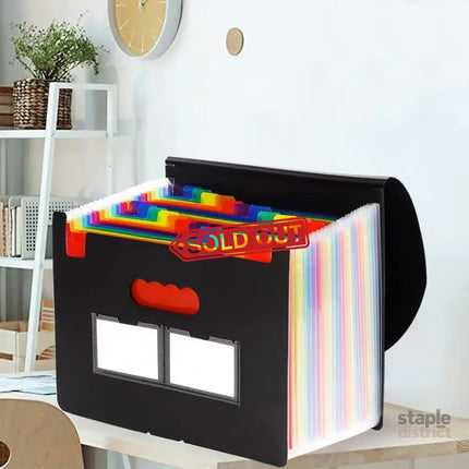 A4 Document Organiser 25 Compartments Multilayer Folder Office File Storage - Commercial > Commercial Others > Office