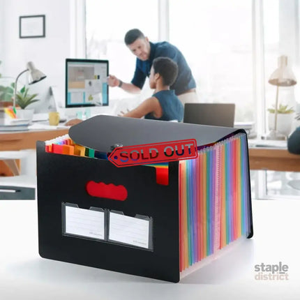 A4 Document Organiser 25 Compartments Multilayer Folder Office File Storage - Commercial > Commercial Others > Office