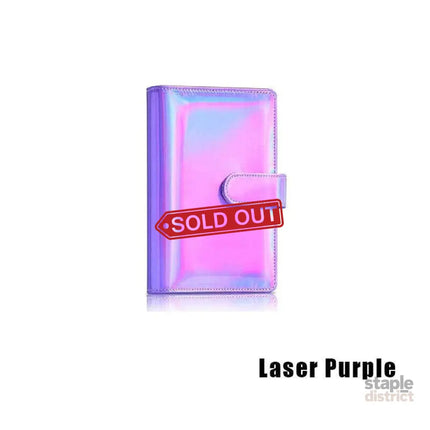 A6 Pu Leather Binder Pockets Cash Envelope Planner Notebooks - Laser Purple - Commercial > Commercial Others > Office
