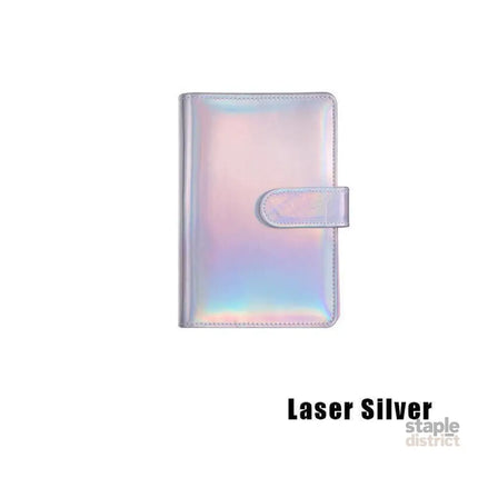 A6 Pu Leather Binder Pockets Cash Envelope Planner Notebooks - Laser Silver - Commercial > Commercial Others > Office