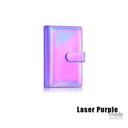 A6 Pu Leather Binder Pockets Cash Envelope Planner Notebooks - Laser Silver - Commercial > Commercial Others > Office