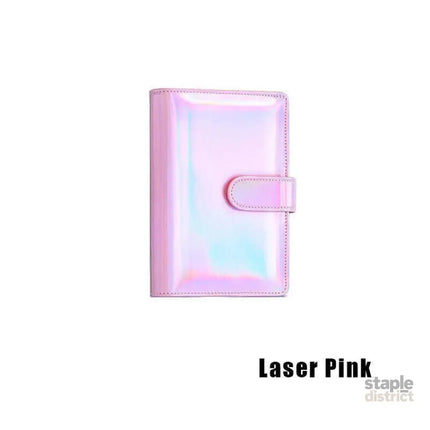 A6 Pu Leather Binder Pockets Cash Envelope Planner Notebooks - Laser Silver - Commercial > Commercial Others > Office