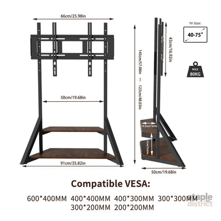 Adjustable Floor TV Stand for 40-75’’ LCD LED - Appliances > TV > TVs & Accessories
