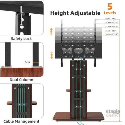 Adjustable Wood TV Stand for 32-65 Inch LCD LED - Appliances > TV > TVs & Accessories