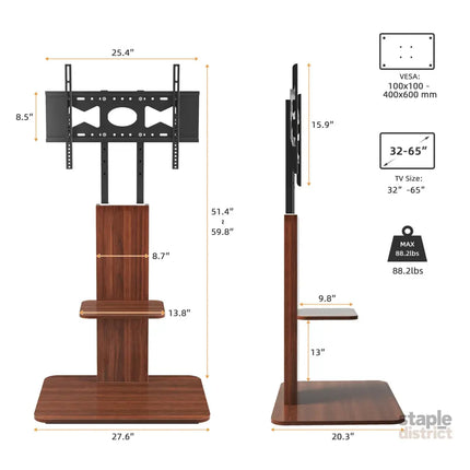 Adjustable Wood TV Stand for 32-65 Inch LCD LED - Appliances > TV > TVs & Accessories