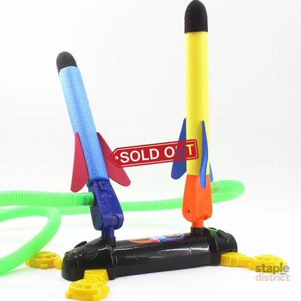 Air Power Foam Duel Rocket Shoot Up Stomp Launcher Kids Outdoor Activities Toys - Baby & Kids > Baby & Kid’s Toys >