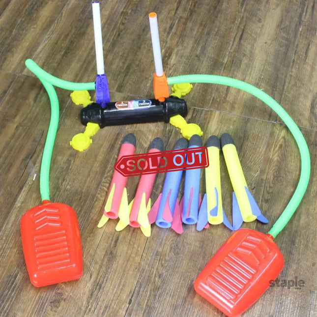Air Power Foam Duel Rocket Shoot Up Stomp Launcher Kids Outdoor Activities Toys - Baby & Kids > Baby & Kid’s Toys >