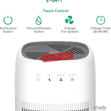 Air Purifier Dehumidifier Q10 HEPA Filter - Appliances > Aroma Diffusers & Humidifiers > Purifiers